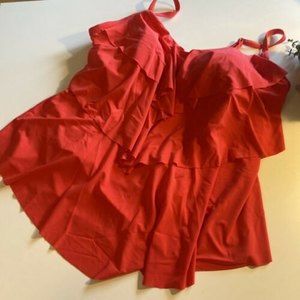 NWT Aqua Green 20W Cute 90s Solid Coral Target Bikini Top Tankini #091